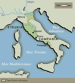 Mapa de Etruria